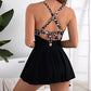 💎 50% OFF! 💎 Women's Cutout One Piece Skirt Swimsuit – V-Neck, Tummy Control & Flirty Cutouts 🩱✨