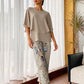 🔥 50% OFF🔥Women’s Printed Pants and Crew Neck Top Set