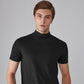 💎 50% OFF! 💎 Men's High Neck Slim Fit T-Shirt – Breathable, Figure-Flattering