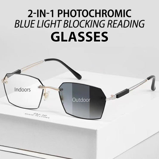 🎄Christmas Sale 50% OFF🔥2-in-1 Photochromic Blue Light Blocking Reading Glasses