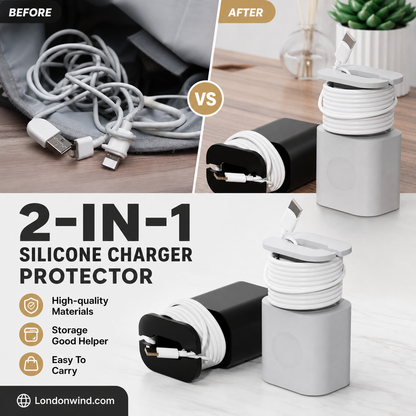 🔥Buy 1 Get 1 Free✨2-in-1 Silicone Charger Protector