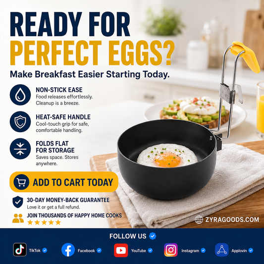 Foldable Non-Stick Egg Poacher Mold