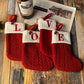 🔥Hot Sale🔥Cozy Knit Socks, Embroidered Candy Gift Bag, Letter Christmas Stocking