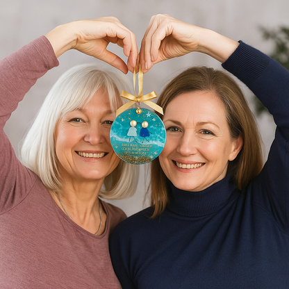 🌊Buy 1 Get 1 Free🎁Friendship Sea Glass Christmas Ornament🎄