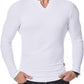 V-Neck Longline Ribbed Tees Shirts