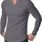 V-Neck Longline Ribbed Tees Shirts