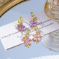 Buy 1 Get 1 Free🌸Fashion crystal four-petal flower pearl earrings