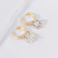 Buy 1 Get 1 Free🌸Fashion crystal four-petal flower pearl earrings