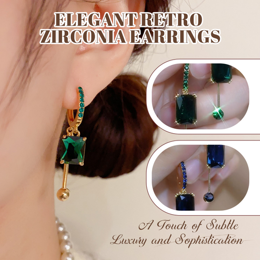 Elegant Vintage Synthetic Diamond Drop Earrings