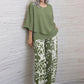 🔥 50% OFF🔥Women’s Printed Pants and Crew Neck Top Set