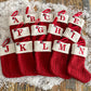 🔥Hot Sale🔥Cozy Knit Socks, Embroidered Candy Gift Bag, Letter Christmas Stocking