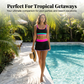 👙Hot Sale🌈Color Block Patchwork Nylon Sporty 3-Piece Bikini Set