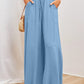 Solid Color High Waist Pants