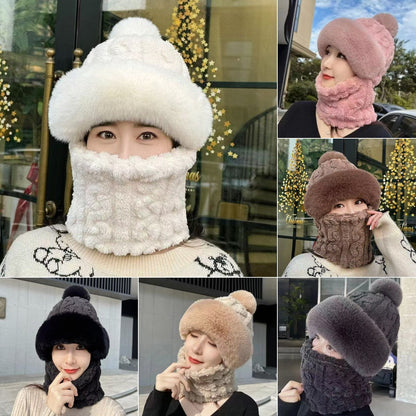 ❄️Winter New🔥Women's Winter Warm Windproof Plush Scarf Hat