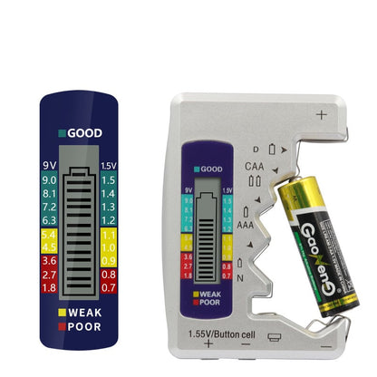 🔥Buy 1 Get 1 Free🔋Portable Digital Battery Tester‑Universal Checker for All‑Size Household Batteries