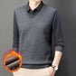 Men's Fake 2-Piece Knitted Shirt