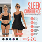 👙 50% OFF! 🌺 Double Strap Ruched Skirted Swimsuit – Tummy Control, Secure Support, Quick-Dry ✨