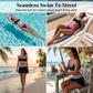 👙Hot Sale🌈Color Block Patchwork Nylon Sporty 3-Piece Bikini Set