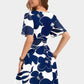 💃Summer Hot Sale 49% OFF🌈Women's Ruffle Sleeve Sexy Sundress Floral V Neck Short Wrap Dress with Pockets