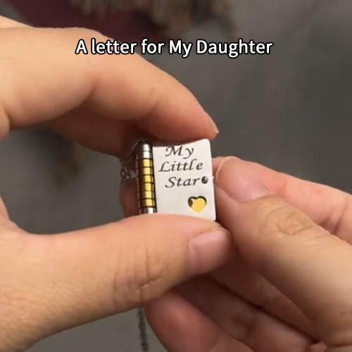❣️My Little Star Book Necklace for Daughter, Birthday Day Gift Graduation Jewelry of Love