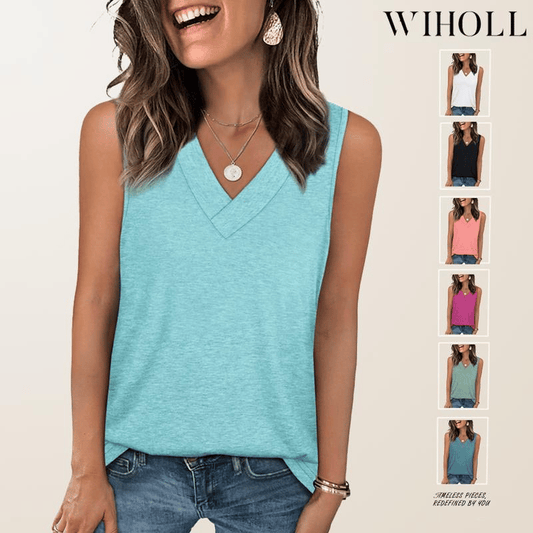 ✨Women's Sleeveless V-Neck Slimming Loose Fit Casual Tank Top