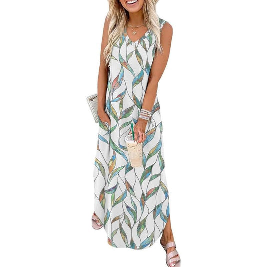👗Summer Dresses Maxi Dress Vacation Beach Sundresses with Pockets