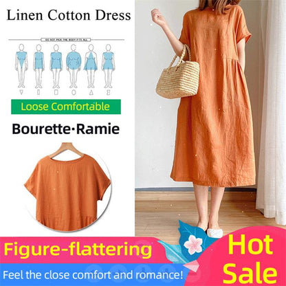 🌸Spring Specials🌸 Loose Cotton And Linen Dress