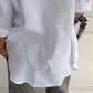 Women's Linen-Cotton V-Neck Comfortable Top