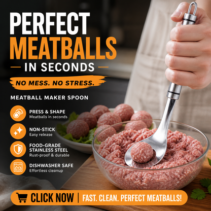 ⚡Buy 1 Get 1 Free🥳Meatball Spoon! Non-Stick, Scoop & Drain☑️Mess-free Cooking