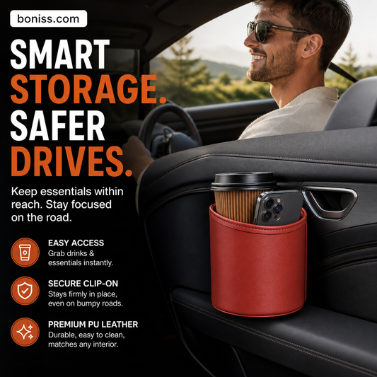 💞95K+ SOLD!🚗🧺 50% OFF! Leather Car Door Cup Holder
