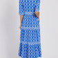 💙Women’s Geometric Print V-Neck Maxi Dress