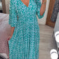 🔥50% OFF🔥Casual Print V-neck Long Dress
