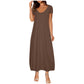 🍃Women's Round Neck Short Sleeve Casual Soft Fabric Long Dress