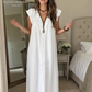 Women's Casual Sleeveless V-Neck Ruffle Dress