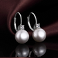 💫 Elegant Faux Pearl & Cubic Zirconia Drop Earrings | Shiny Dangle Earrings for Women Daily & Party Wear