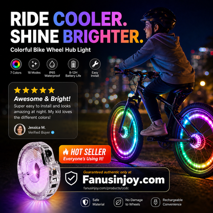✨50% OFF⏰Colorful Bike Wheel Hub Light🚴A Must‑Have For Cycling Enthusiasts!🌃Light Up the Night