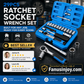 ⏳50% OFF!🔧29pcs Core Ratchet Socket Wrench Kit – Chrome‑vanadium steel, 11 sockets & 10 bits. Perfect for car repairs & DIY 🛠️✨