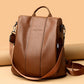 🎒50% OFF!✨Ladies' Large Capacity Backpack – Stylish, PU Leather, User-Friendly 👜