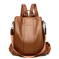 🎒50% OFF!✨Ladies' Large Capacity Backpack – Stylish, PU Leather, User-Friendly 👜