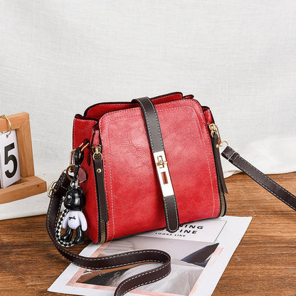 👜High-Quality PU Crossbody Bag with Doll Decor