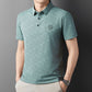 ☄️Spring Specials🎉Men's Breathable Ice Silk Cooling Lapel T-shirt