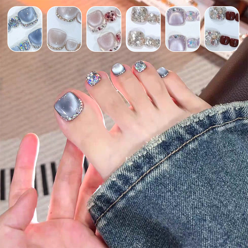 Buy One Get One Free🌈 Square Press on Diamond Toenails – yamloveme
