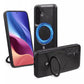 Artificial Leather Phone Case with Magnetic Folding Stand for Samsung