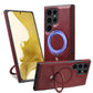 Artificial Leather Phone Case with Magnetic Folding Stand for Samsung
