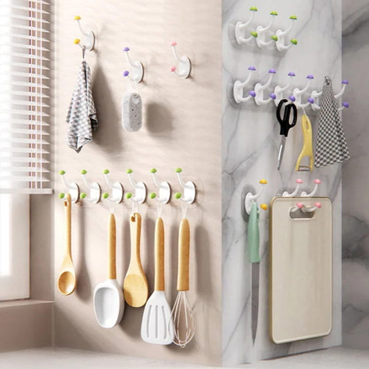 Punch-Free Universal Wall Mount Hanger Hooks