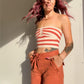 💝Linen-Blend Wide-Leg Cargo Pant