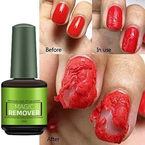 Magic gel nail polish remover before and after