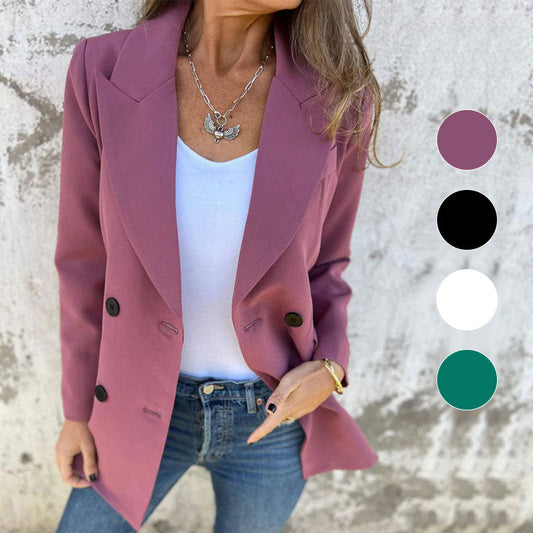 ✨Free Shipping✨Fashionable Solid Color Long-Sleeve Blazer