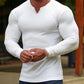 Men's Fashion V-Neck Long-Sleeve Sports T-Shirt