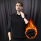 ❄️Winter New🔥Men's Lapel Faux Two-Piece Knitted Shirt